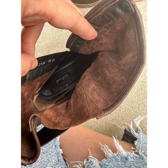 Paul Green Motoboots Soft Leather ankle UK 7.5 brown natural munchen flat boots - Picture 9 of 11